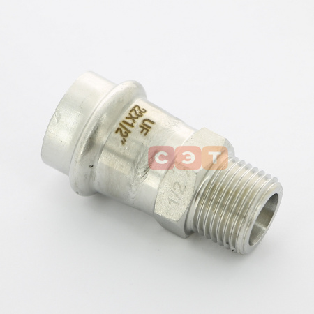 Муфта с НР пресс нержавеющая  22 х   1/2"  UniFitt